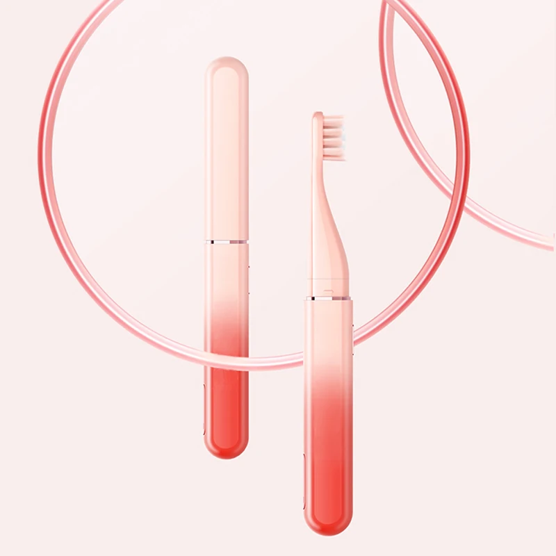 Clean Sensitive Mode Simple Portable Quip Slim 3A Battery Metal Sonic Shaver Electric Toothbrush Heads Black