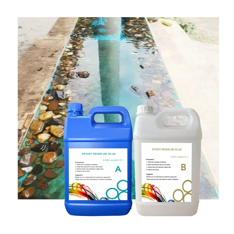 Low Price Transparent 100% Clear Epoxi 3D Marble Floor Image Home Coating Epoxy Resin and Hardener