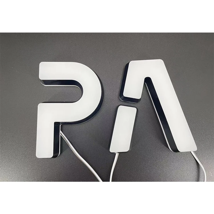 High Quality Luminous Resin Advertising Illuminated Sign 3d Led Letter Advertising Signs