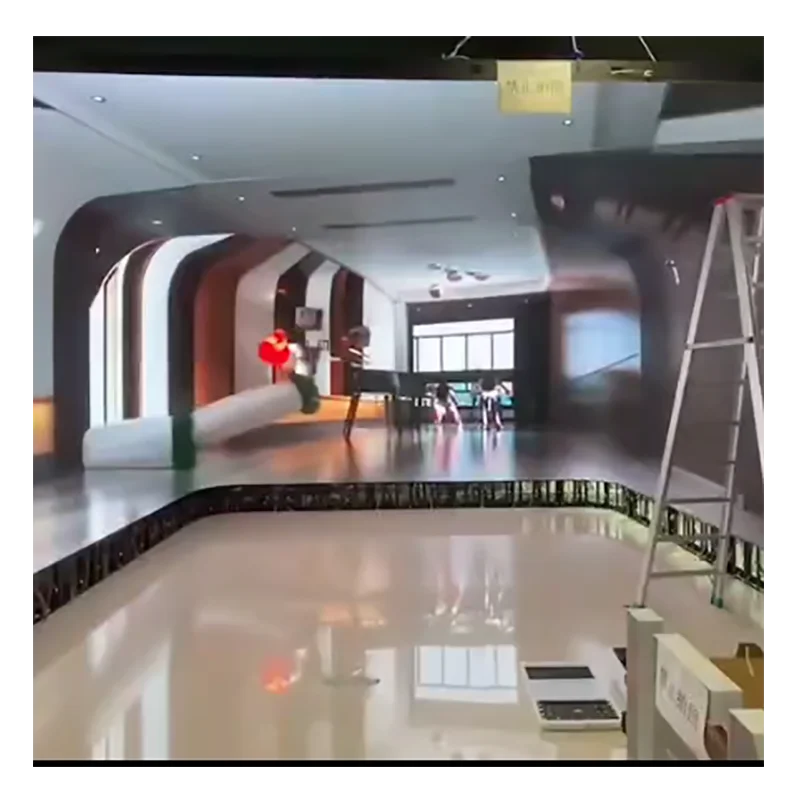Полноцветный гибкий светодиодный видео Настенный 3d захватывающий проектор изогнутый СВЕТОДИОДНЫЙ экран