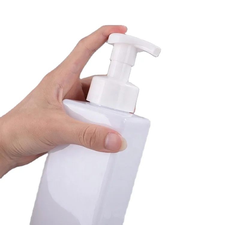 Custom 100ml 150ml 250ml 280ml 650ml White Clear Square Hand Santitizer Plastic PET PETG Body Lotion Bottle With Pump