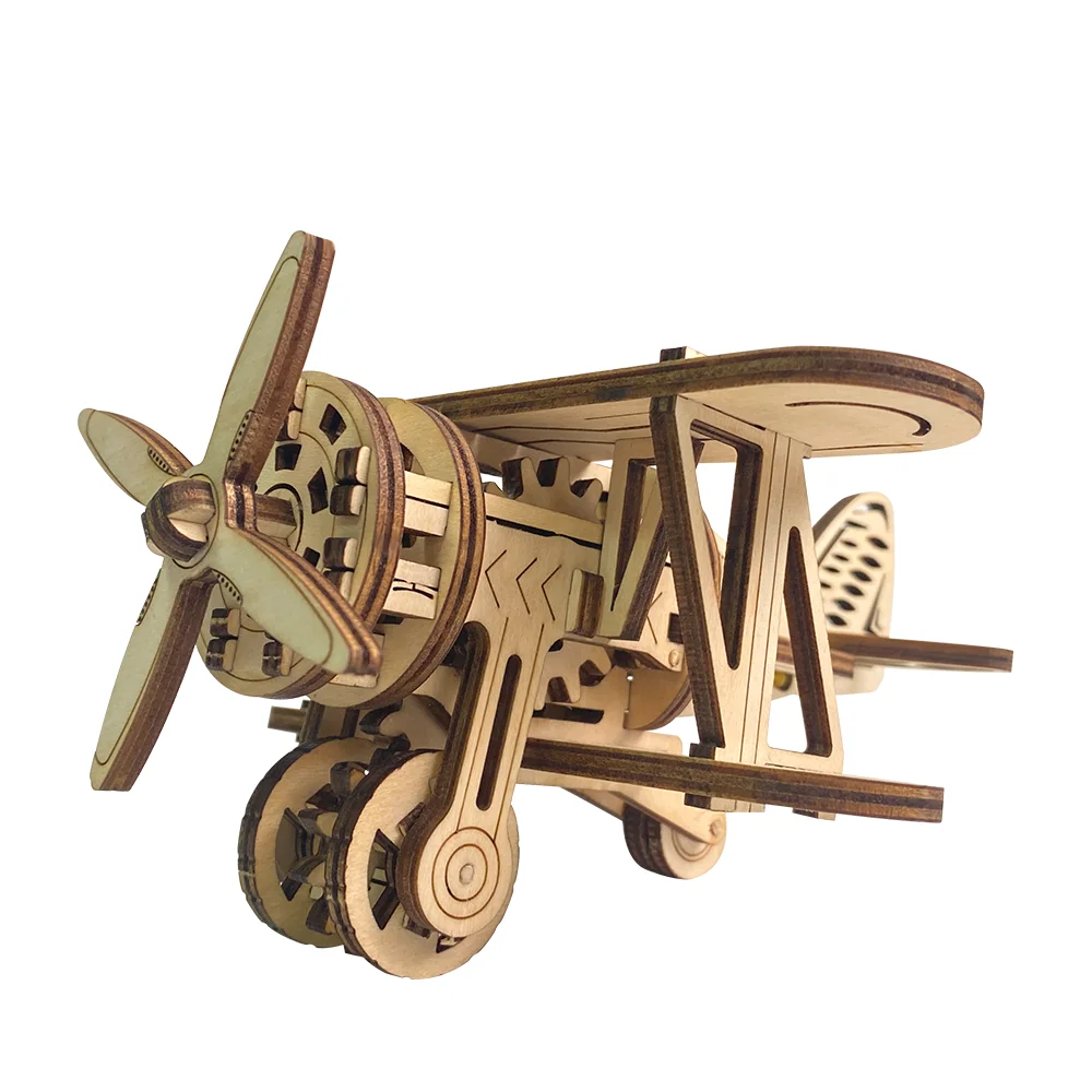 New Wooden Airplane Model Mechanical Toy 3d Wooden Puzzle Toys for Adults And Children to Build Unique Gift