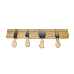 Wall Mounted Magnetic Knife Strip,Kitchen Bamboo Wooden Magnetic Knife Holder