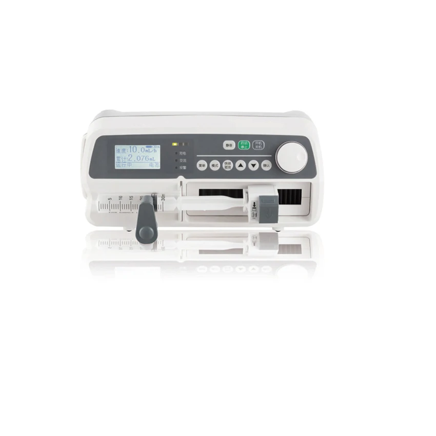 High accuracy portable Large LCD screen waterproof medical Syringe Pump for hospital ICU use