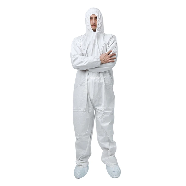 Junlong  factory  with hood  EN14126  approved Disposable SF  Overalls Workwear Suits