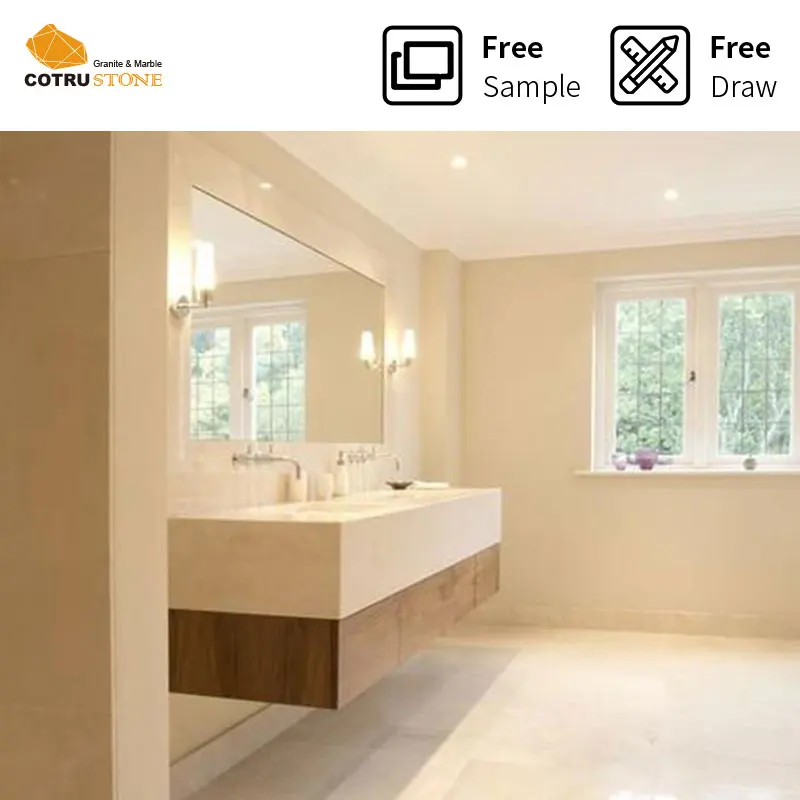 Competitive Price Bianco Botticino Classical White Limestone Slabs Marble For Facade Outside Wall Cladding Tiles Villa Exterior