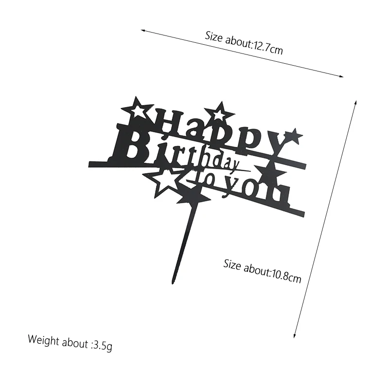 Новый акриловый Топпер для торта лазерной резки на День святого Валентина, День рождения, Рождество, акриловые топперы для торта