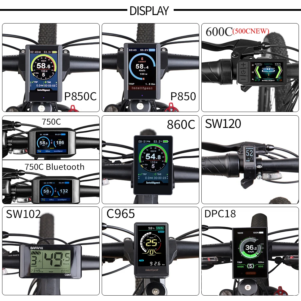 BAFANG 8fun 600C UART Display Mid Drive TFT 600C Electric Bicycle eBike BBS01 BBS02 and BBSHD UART 5 pin Round Plug