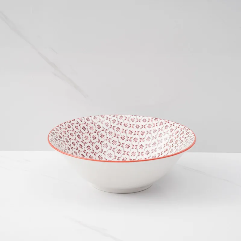 Hot sale wholesale porcelain decal tableware set moon disk fruit plate rice bowl set Household dish set