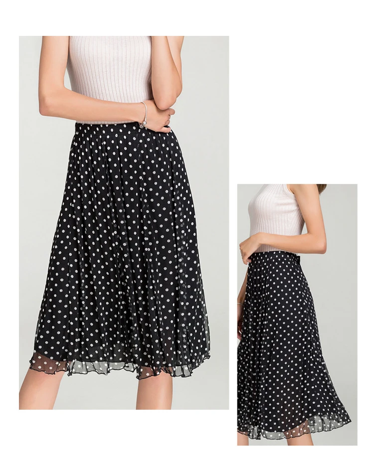 Fashion women long skirt comfortable high waist ruffle skirt