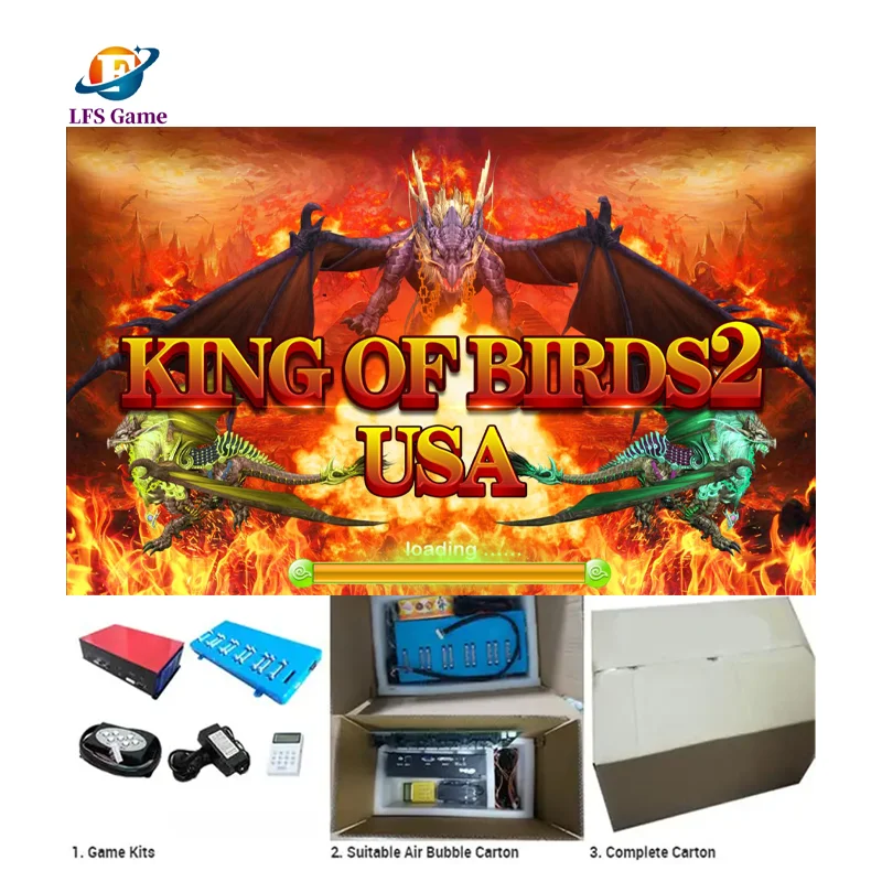 American popular KING OF BIRDS 2 USA shooting fish game board hunting fish game for the fish game table