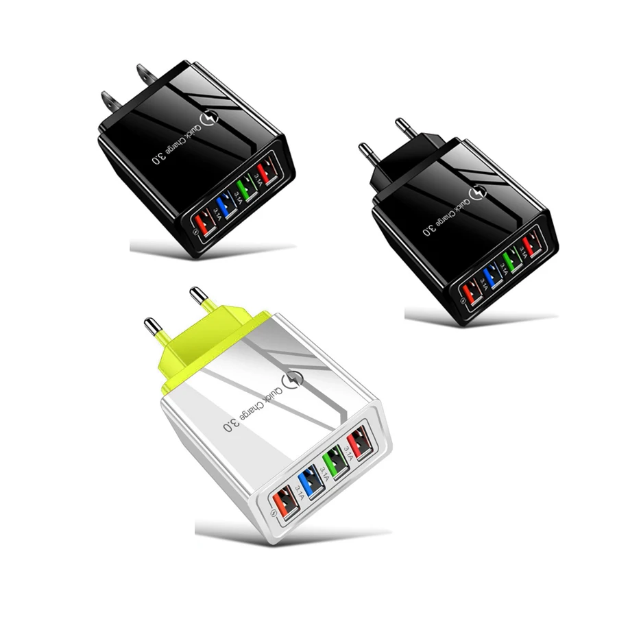 For Iphone 14 Charger Quick Charge 3.0 Phone Adapter Wall Mobile Charger Fast Charging For Samsung Xiaomi Mi Tablets Usb Charger