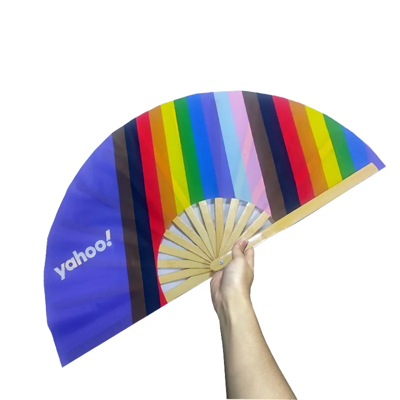 Custom design printed 13 inch large folding hand fan for events