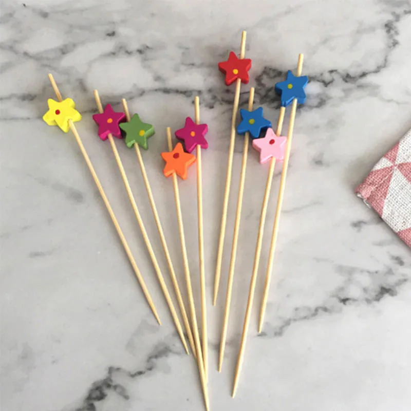 drink umbrella bamboo snack Christmas tropical picks cocktail