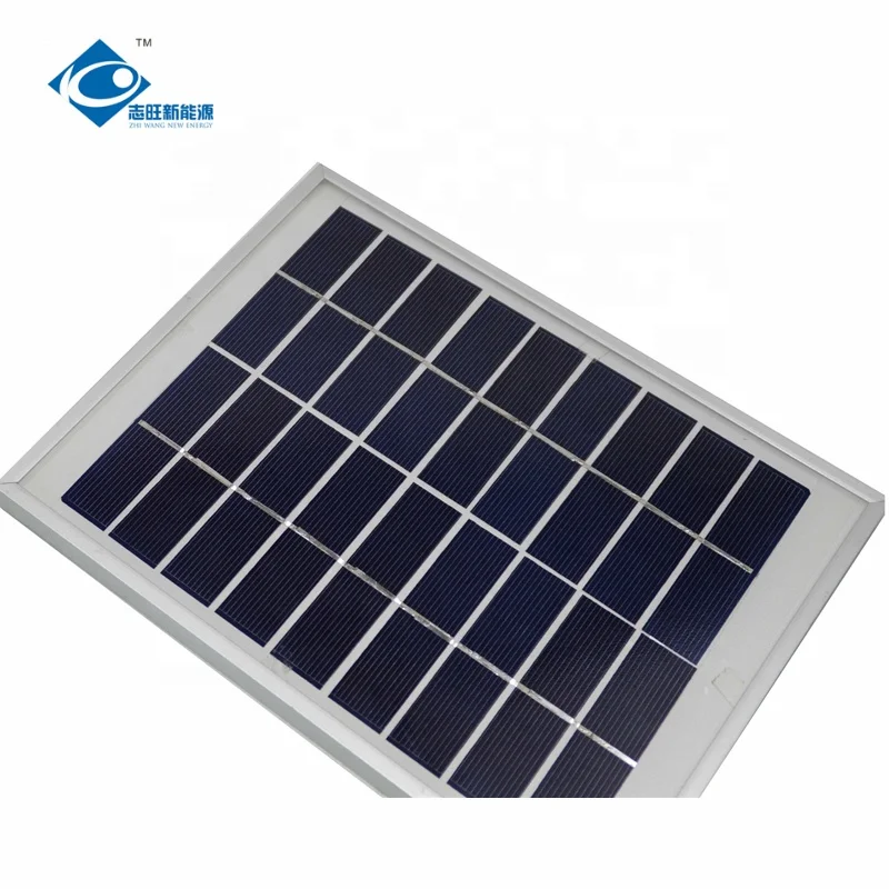 New Innovative ZW-5W-9V Glass Laminated Photovoltaic Solar Panel 5W 9V Portable Solar Battery Charger