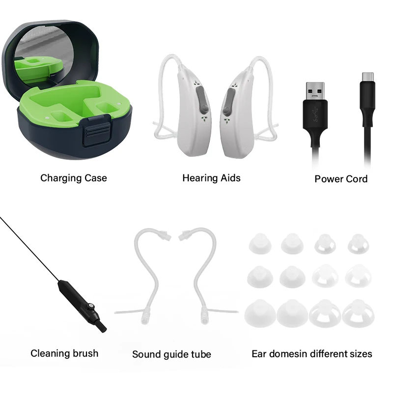 Trending products 2024 new arrivals digital bluetooth hearing aid bte rechargeable hearing aids for deafness seniors