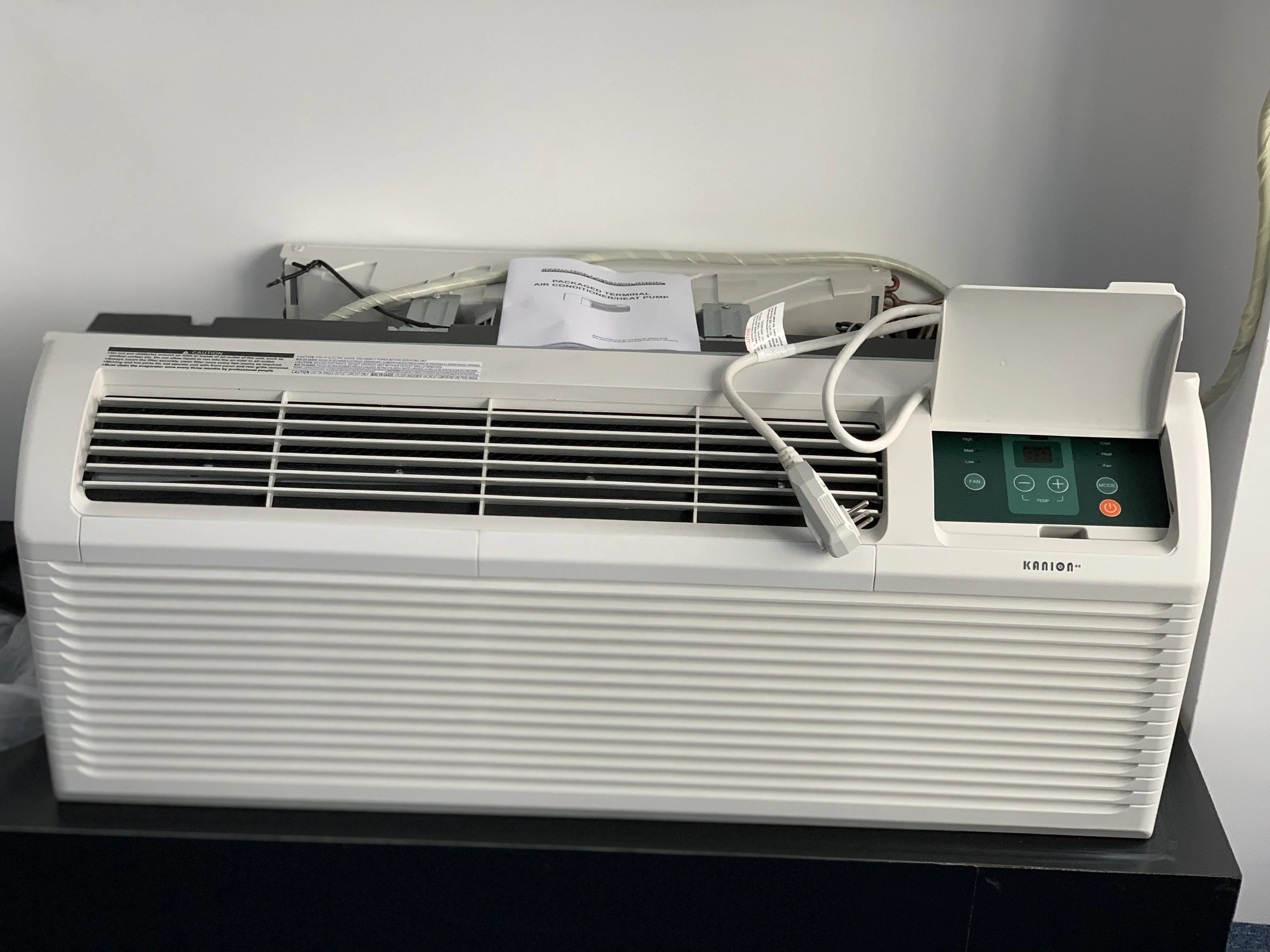 Packaged Terminal Air Conditioner PTAC Cooling only with Electric Heater 9000BTU 208 - 230V Fixed Frequency air conditioning