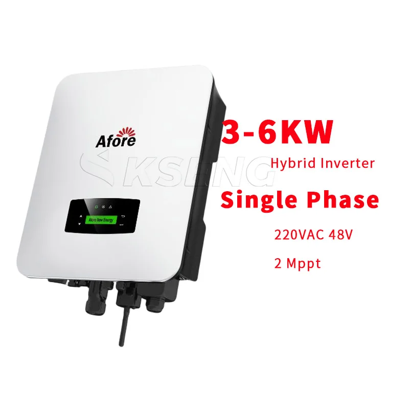 Afore 3KW Solar Power Inverter 48V Dc To 220V Ac Solar Off Grid Tie Mppt Pure Sine Wave 5KW Hybrid Solar Inverter