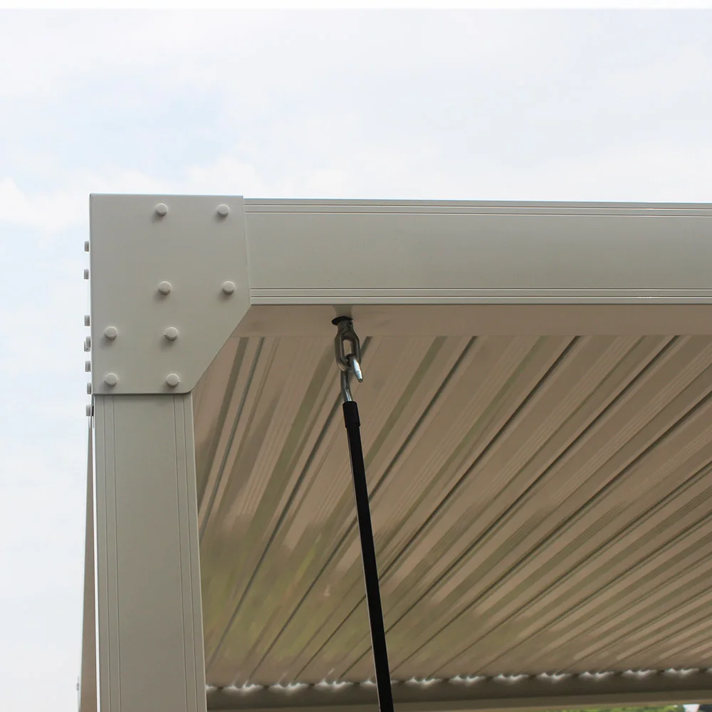 Aluminum Bioclimatic Awning Roof Pergola Easy-to-Assemble Waterproof Louver Gazebo for Outdoor Use Metal Frame