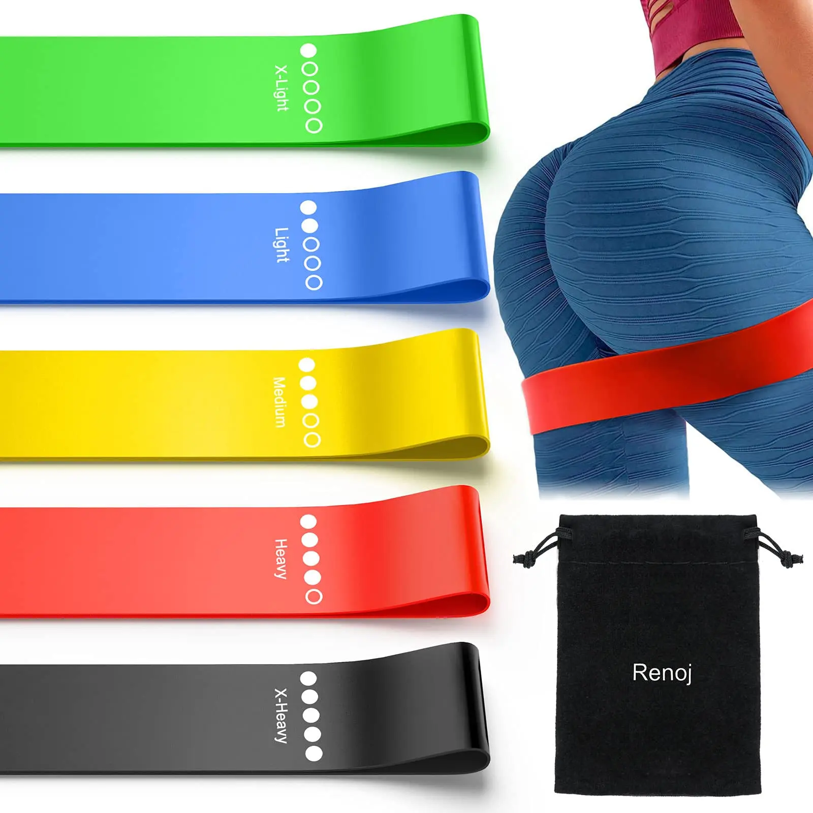 Resistance Bands Elastic Exercise Loop Bands for Strength Training Workout Physical Therapy