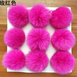 Custom Round Fluffy real fox raccoon fur poms ball 9cm 8cm 10cm 15cm 18cm 12cm Eco-friendly DIY Genuine Fox Fur Pompon
