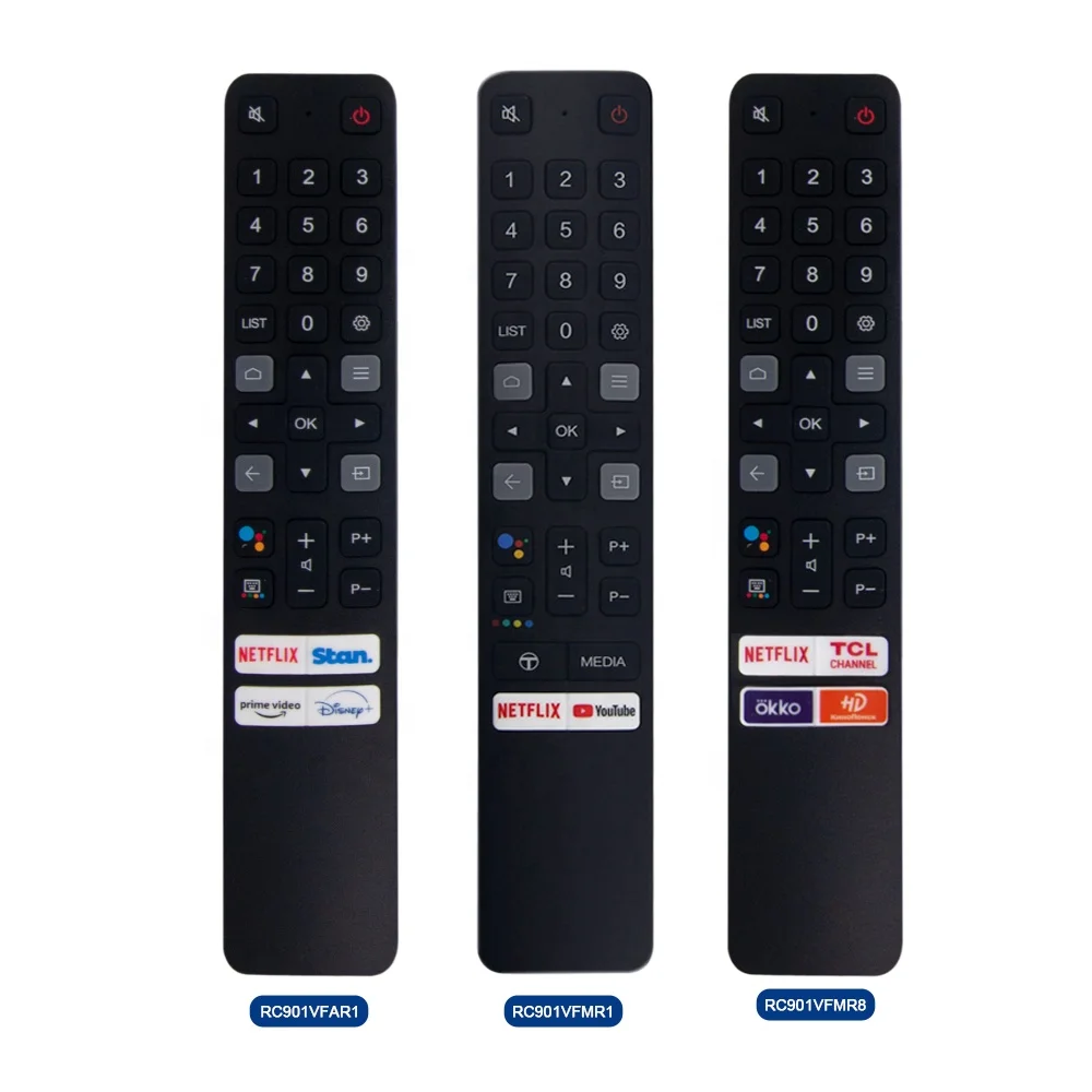 RC901V FAR1 Wireless RF Netflix Network Button Android 4K LED Smart FMR1 FMRD RC901V FMR1 Smart Voice TV Remote Control For TCL