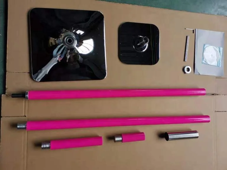 Custom Pink Square Top and Bottom Silicone Pole Dance