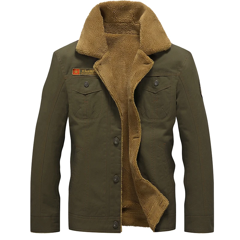 
Winter Casual Thick Military Jacket cahquetas Mens Fashion Coat 