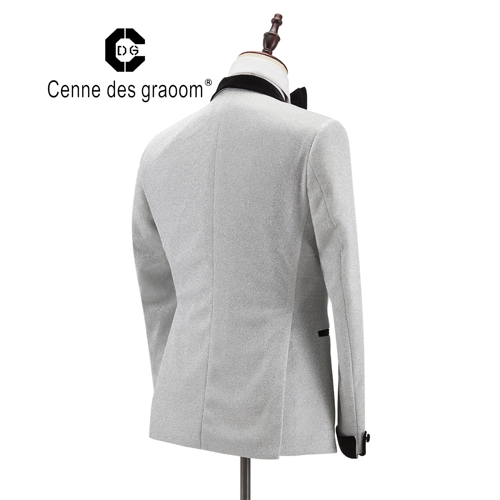 Высококачественный мужской деловой костюм Пиджак Приталенный мужской белый свадебный костюм