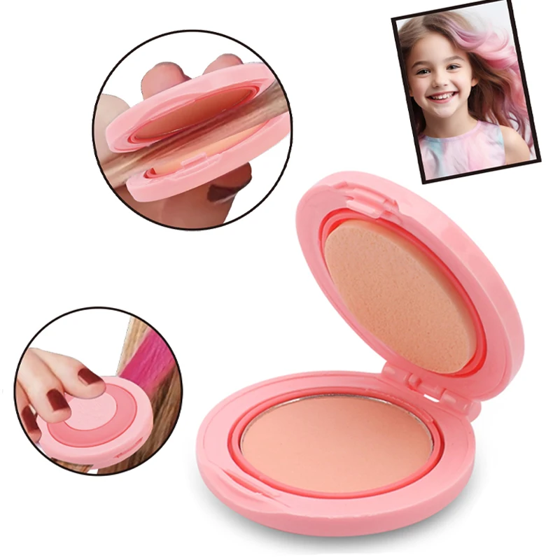 QS New Design Kids Fashion Make-Up Toys 3 Style Children Gift Girl Easy Operation 6 Colors Temporary Hair Chalk Coloring Toys