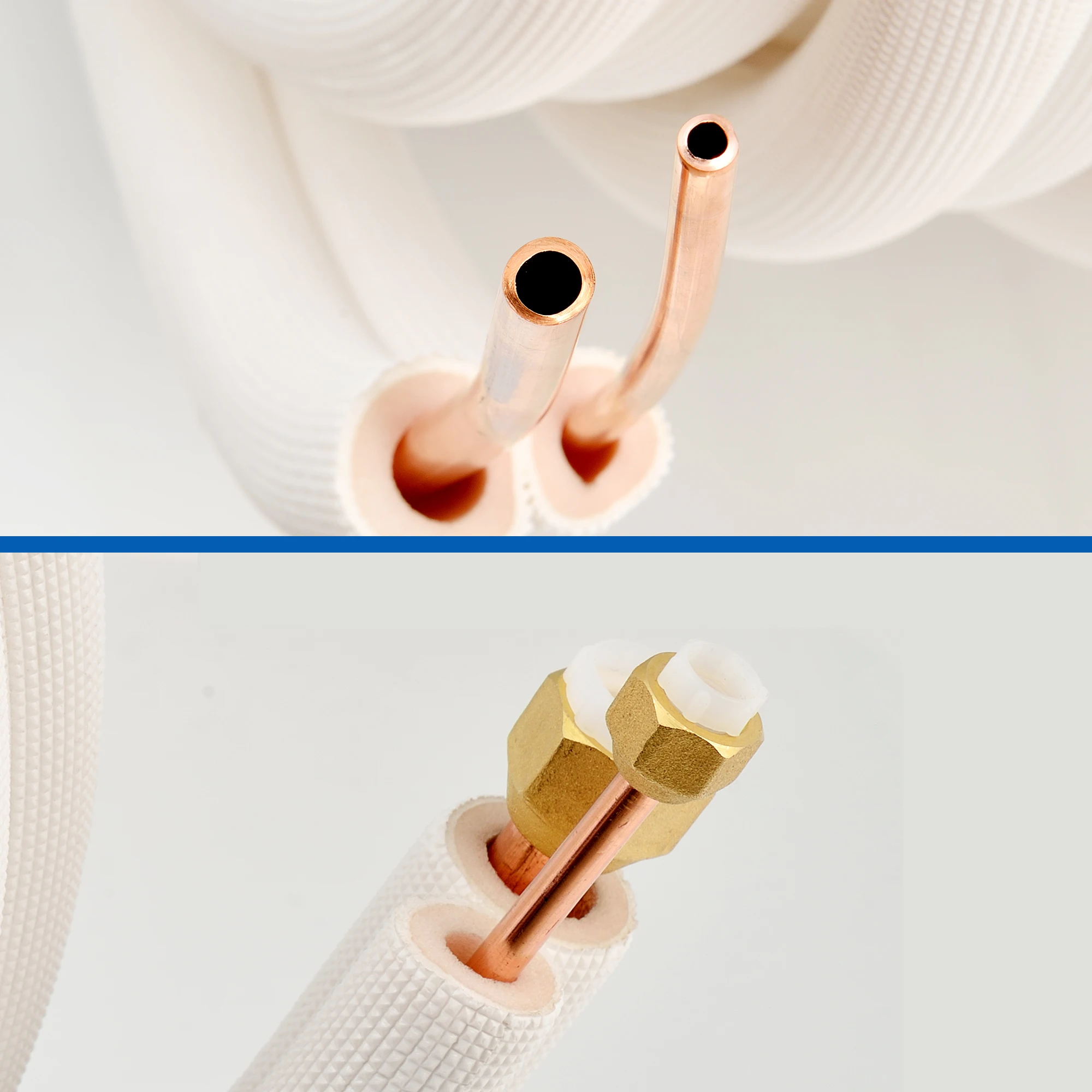 Scottfrio Single Or Double Air Conditioner Copper Pipes With Fireproof Pe Insulation Pre Insulated Copper Tube