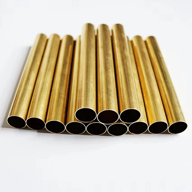 6063 Gold Oxide Aluminum Tube H65 Brass Capillary Can Be Cut Small Diameter Industrial Copper Tube Golden Capillary