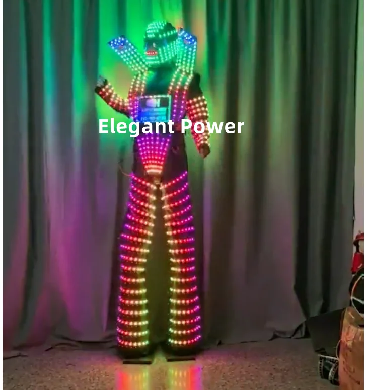 New coming! remote control LED dance walker costume suit pixels party robot suit costume for event