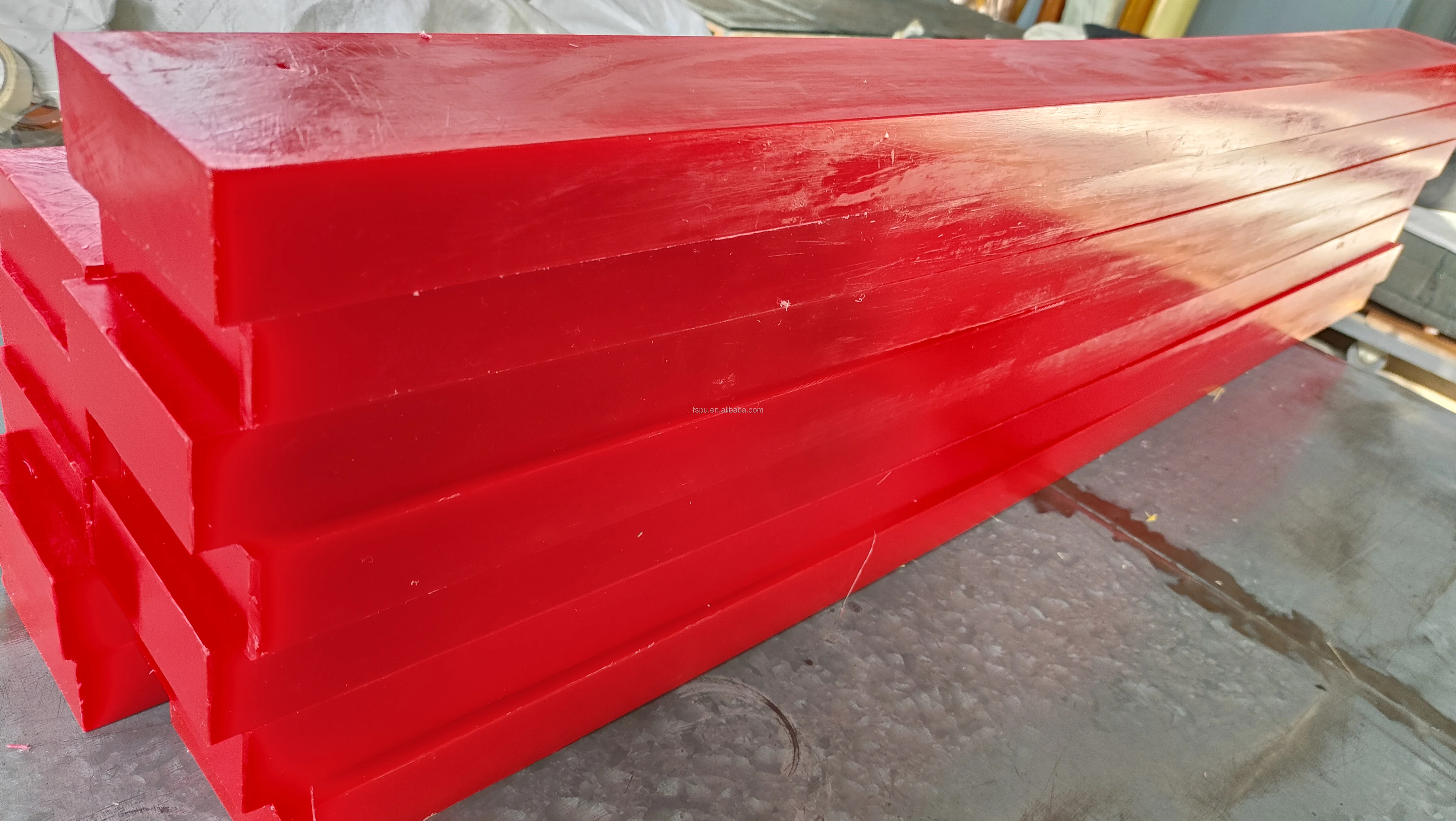 moulded 25-50mm thickness polyurethane scraper blades for snow plow cleaning