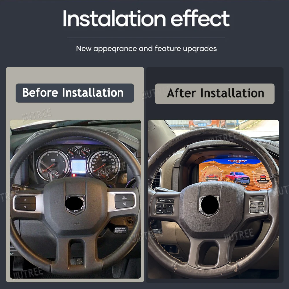 LCD Digital Cluster Dashboard Panel For Dodge RAM 1500 2500 3500 2009-2012 Speedometer Instrument Cluster Virtual Cockpit