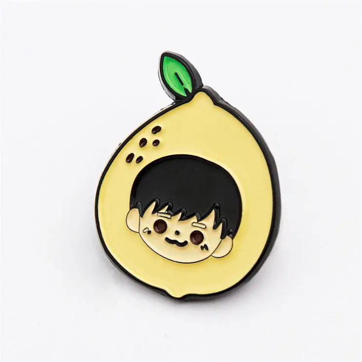 Hot - selling custom designed fruit cartoon cute label pin TV character print