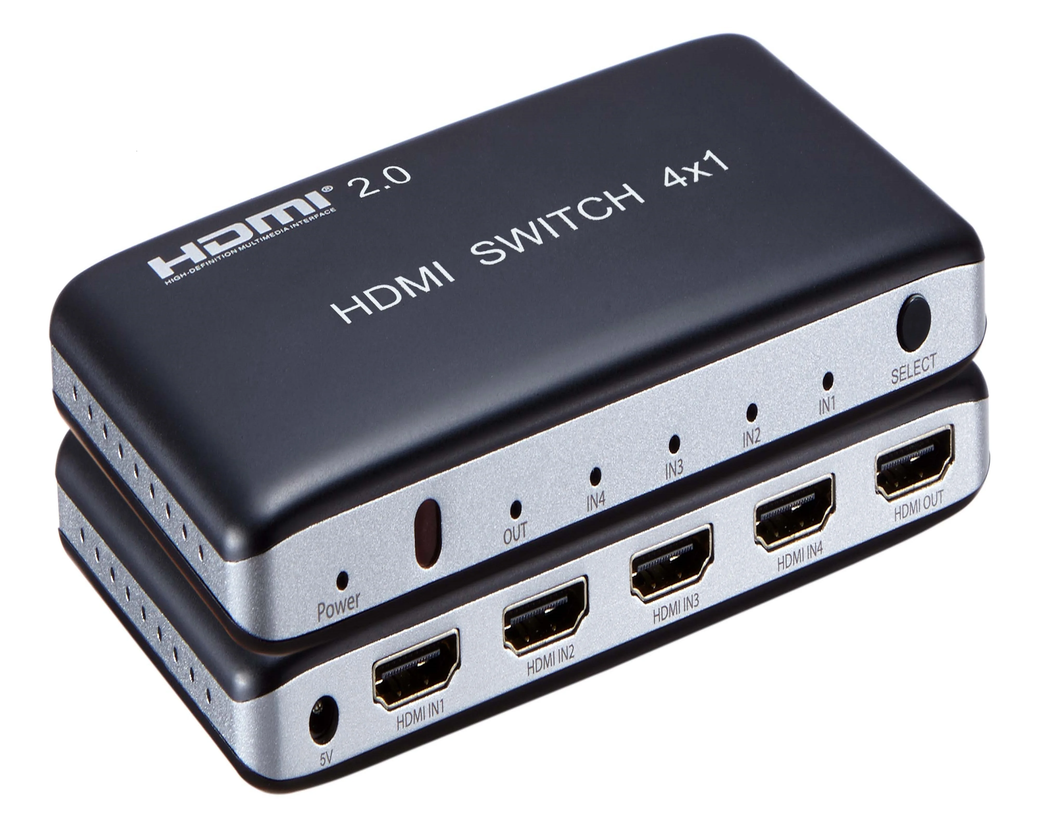 
V2.0 HDMI Switcher 4X1 with IR remote control 4Kx2K@60hz Plastic 