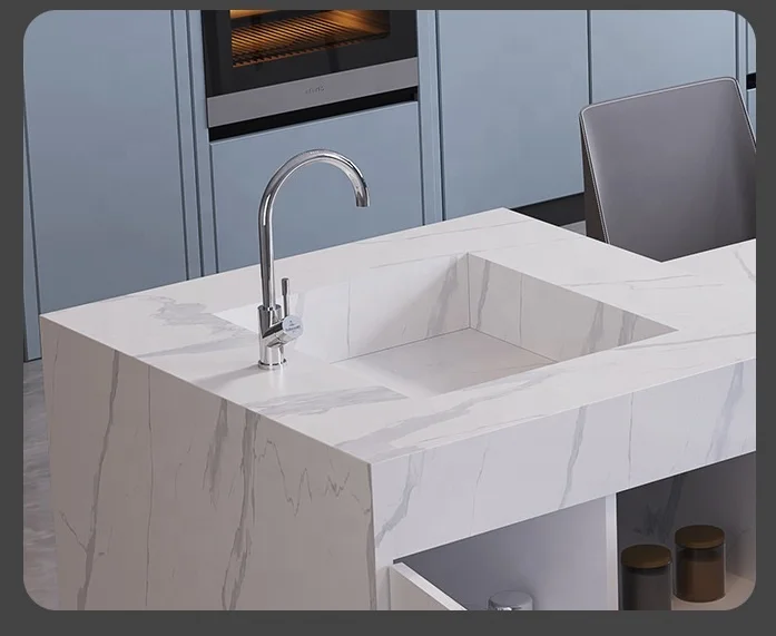 Retractable slate island modern minimalist open kitchen island bar slate dining table island integrated