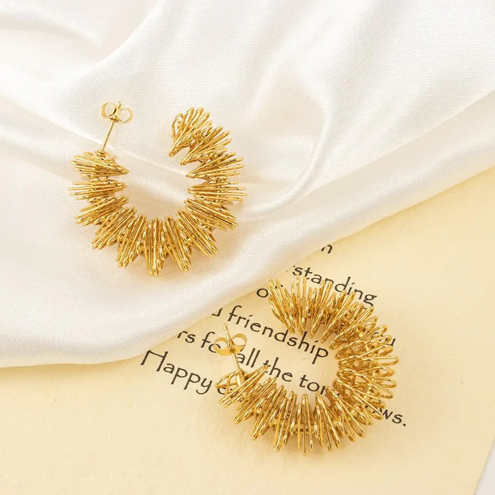 Stainless Steel Alloyohrringe Earrings Hoops Tarnish Free Oversized 18K Chunky Enamel Kids Eco Friendly Womens Designer Earrings