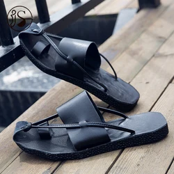 Summer retro roman flat simple design kito sandals with straps hot selling sandals for men