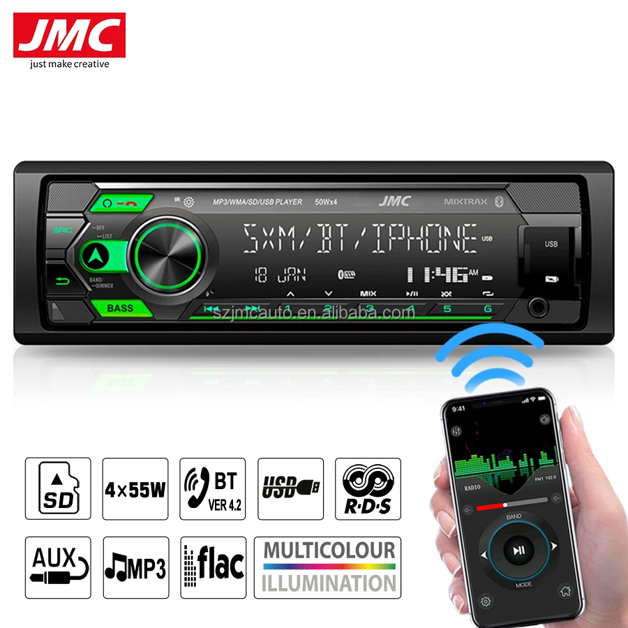 JMC универсальный автомобильный стерео AUX 2 зарядных порта USB для автомобиля радио usb цифровой музыки ЖК-экран Автомобильный MP3 плеер