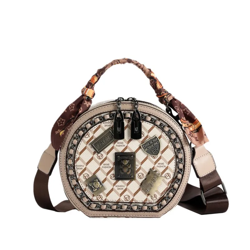 New Summer Trendy Shoulder But2018handbags Small Round Cute Bag Hit Color Mini Messenger Purse Kids Factory PU Women Bag Fashion