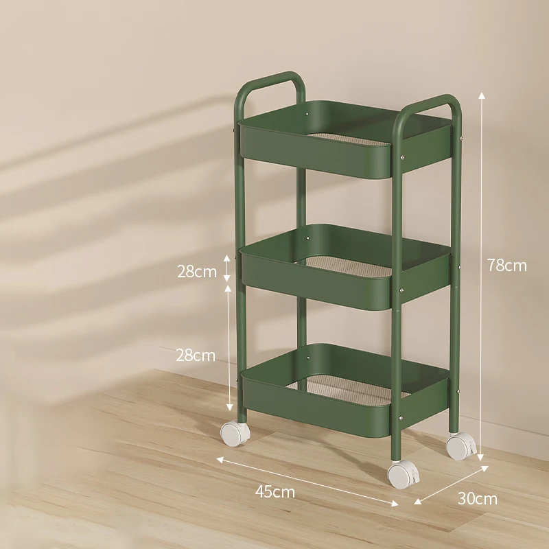 Multifunction 3 Tier Movable Utility Metal  Home Furniture Kitchen Storage Rack