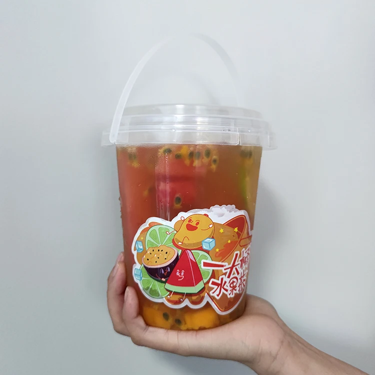 2.5/5/10 gallons food grade transparent mini round popcorn buckets plastic