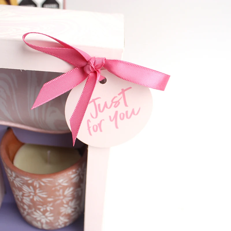 Ins Style Relax Gift Set Novelty Candle in Clay Pot Reusable As A Plant Pot And Eyemark Chamomile Flora Tea for Relaxing