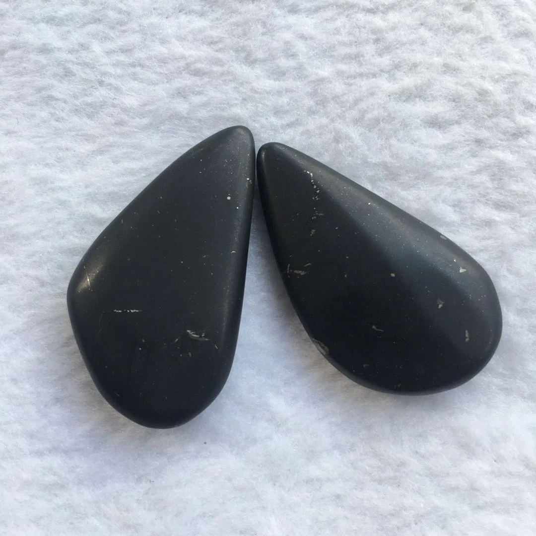 Polished  Free Form Russian Shungite Gemstones  For Jewelry Pendants