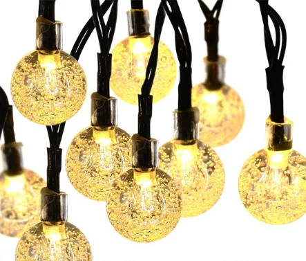 
Warm White Solar String Light Ball Chain Lights for Outdoor Garden Trees 
