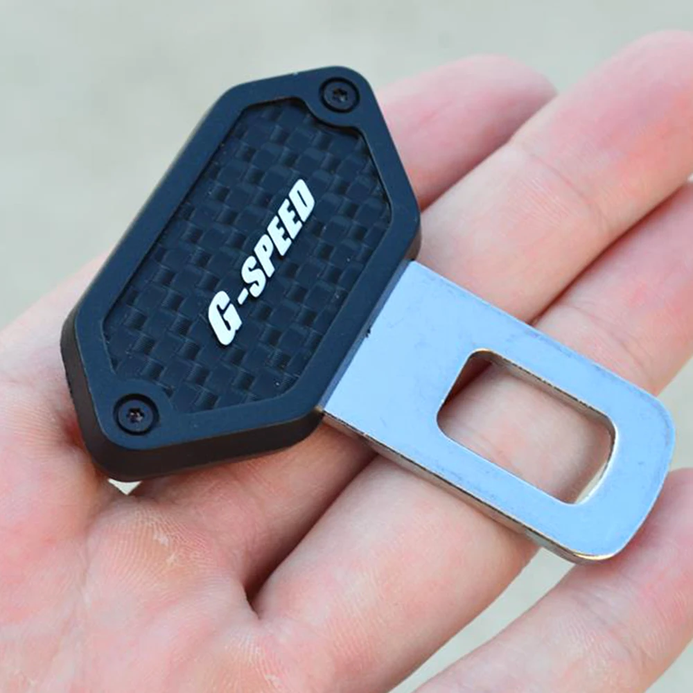 
Universal Carbon Fiber-like Car Safety Alarm Stopper Seat Belt Buckle 