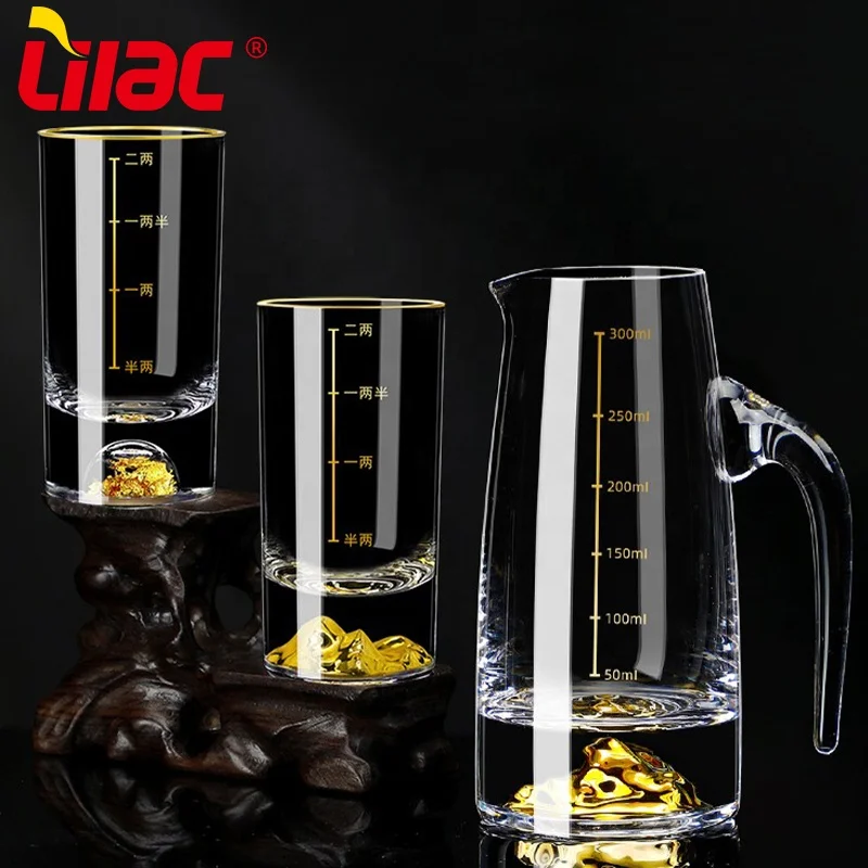 Lilac BSCI SGS LFGB 17ml 60ml 100ml liquor glass vintage tumbler disco shot glass