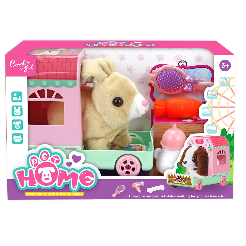 Hot Sale Plush Golden Retriever Toy Interactive Realistic Walking Puppy Electronic Stuffed Animals Pretend Play Toy Set